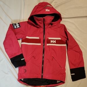 Helly Hansen Salt Flag Pink Red Waterproof Sailing Jacket (Size XS)